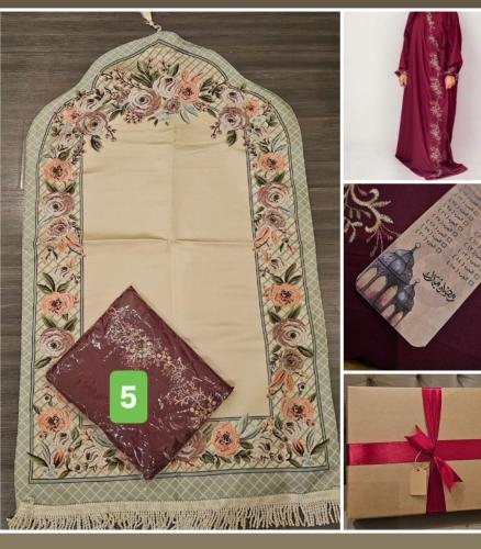 شرشف صلاة مرد قطن بارد وسجاد مبطن وسبحة وفاصل قران