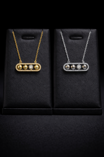 سلسال مطلي ذهب تصميم ماركة مسيكا