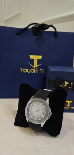 ساعة جلد رجالي ماركة TOUOH TIME ضد الماء ضمان سنة مع بوكس وكيس الماركة