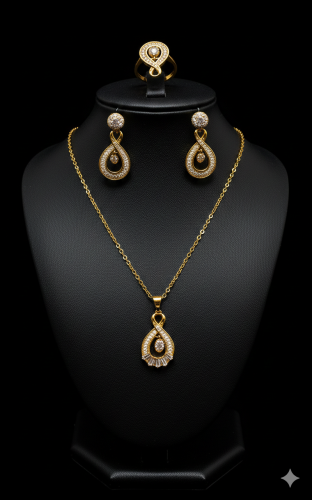 طقم مطلي ذهب