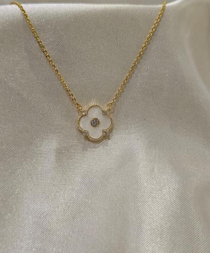 سلسال مطلي ذهب ماركة فان كليف صدف