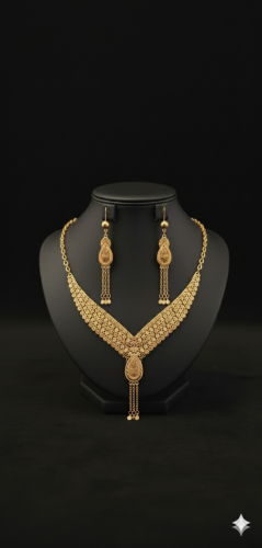 طقم الصقر مطلي ذهب ٤ قطع