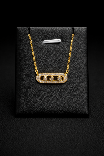 سلسال مطلي ذهب تصميم ماركة مسيكا