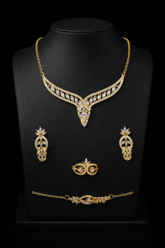 طقم مطلي ذهب