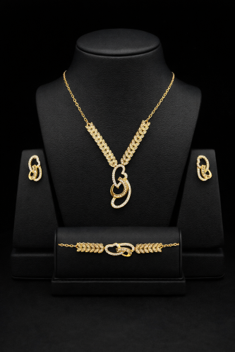 طقم مطلي ذهب