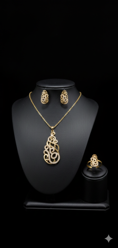 طقم مطلي ذهب