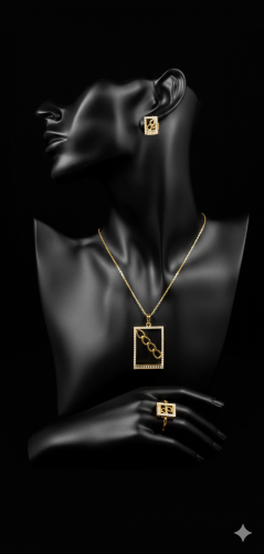 طقم مطلي ذهب