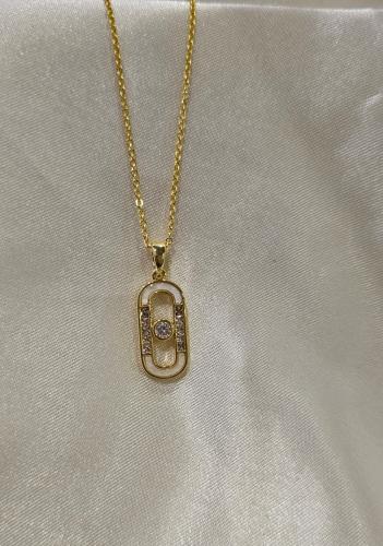 سلسال مطلي ذهب ماركة مسيكا صدف ابيض