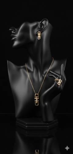 طقم مطلي ذهب