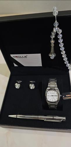 طقم ساعة رجالي ماركة ستيلا ضمان سنة