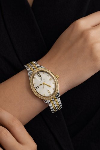 ساعة نسائي ماركة TOUCH TIME ضد الماء ضمان سنتين مع الملحقات