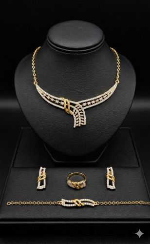 طقم مطلي ذهب