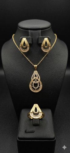 طقم مطلي ذهب