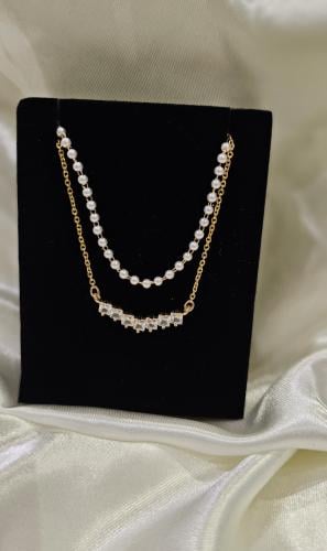 سلاسال دورين مطلي ذهب فصوص زيركون