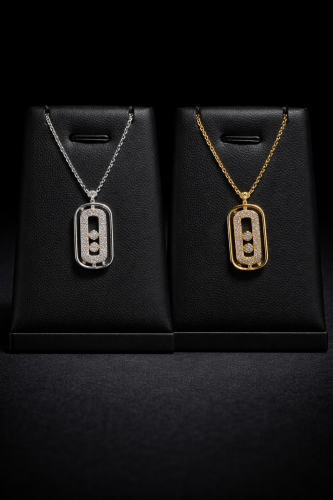 سلسال مطلي ذهب تصميم ماركة مسيكا