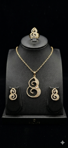 طقم مطلي ذهب