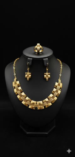 طقم مطلي ذهب كامل