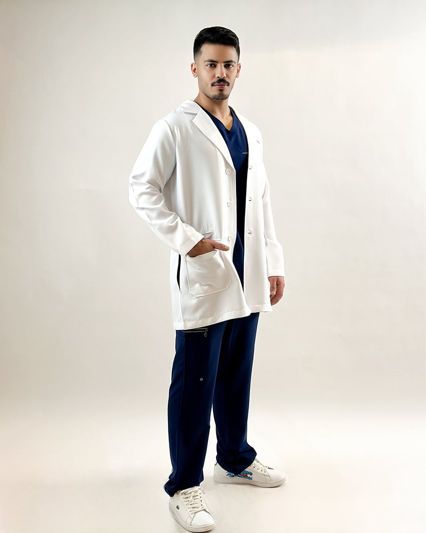 White lab coat for men from ®LAB MED