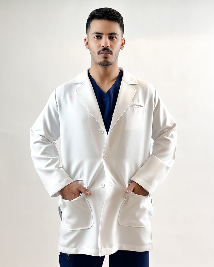White lab coat for men from ®LAB MED