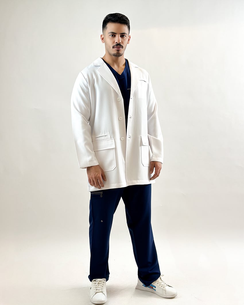 White lab coat for men from ®LAB MED