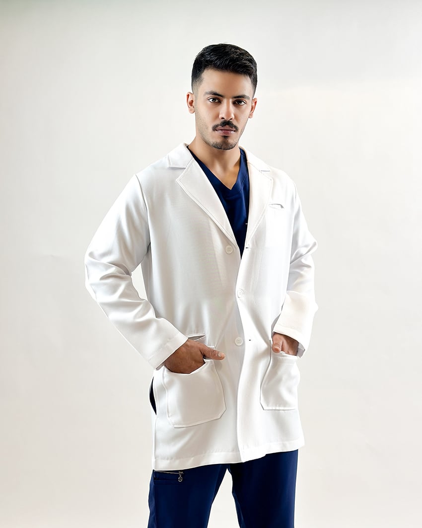 White lab coat for men from ®LAB MED
