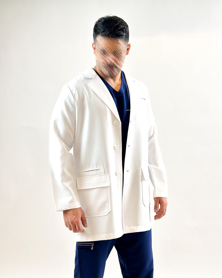 White lab coat for men from ®LAB MED