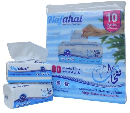 نفحات مناديل 300 منديل مفرد / 10 حبات