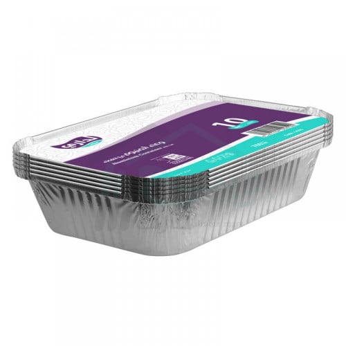 لداري وعاء المنيوم مستطيل + غطاء 10*1300مل