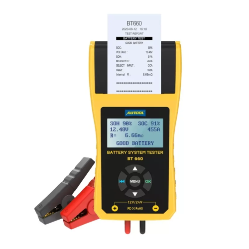 جهاز اختبار البطارية AUTOOL BT660 بجهد 6-30V مع طا...
