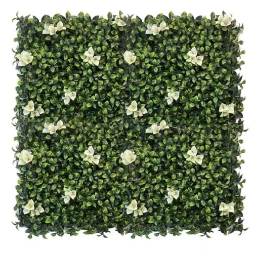 عشب جداري 2D ليمون وردة بيضاء