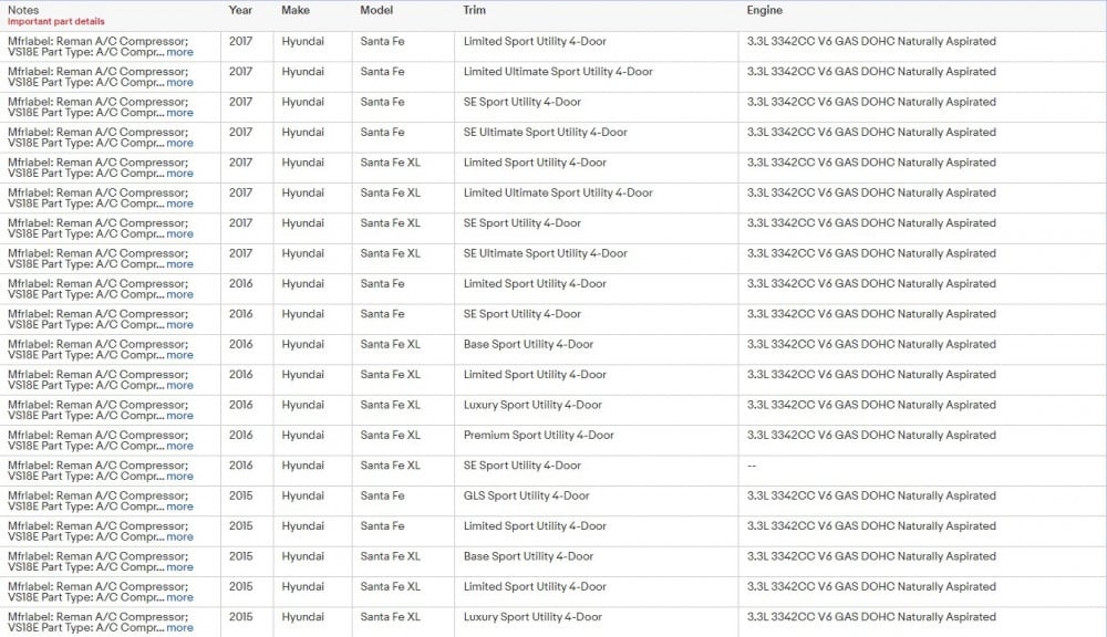 كمبروسر هونداي سنتافي/كيا كرنفال/ 2012-2020 3.3L جديد