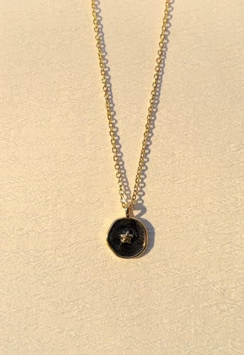 ‏necklace star Gold