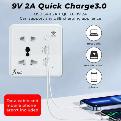 فيش Wifi ذكي مع مخارج USB