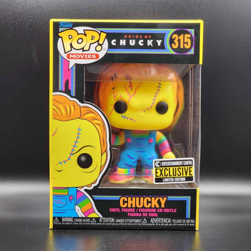 Bride of Chucky Black Light Pop! Vinyl Figure - Entertainment Earth  Exclusive 