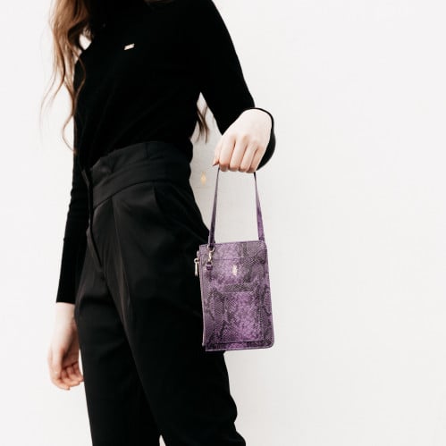 Purple python bag