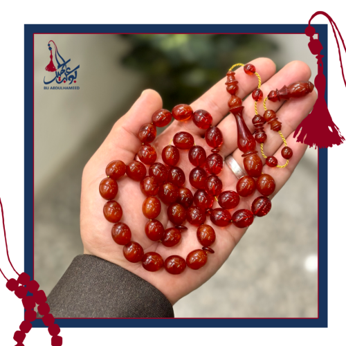 فاتوران أحمر معرق عسلي