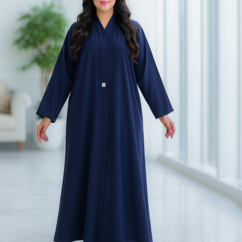 عباية كحلية سادة - w3 -