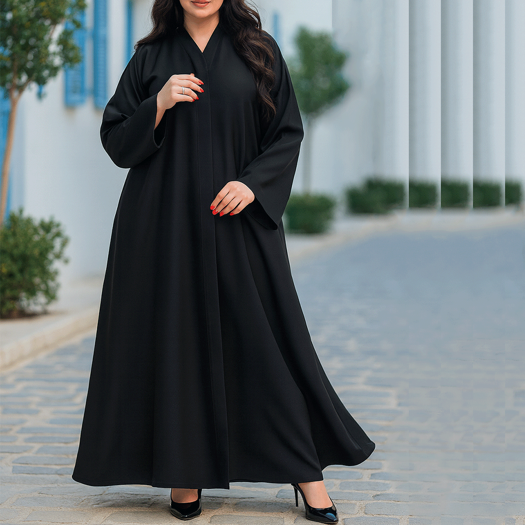 عباية سادة كريب صالونة - C11 -