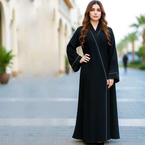 عباية بتصميم قيطان ودقات ناعمة - 77 -