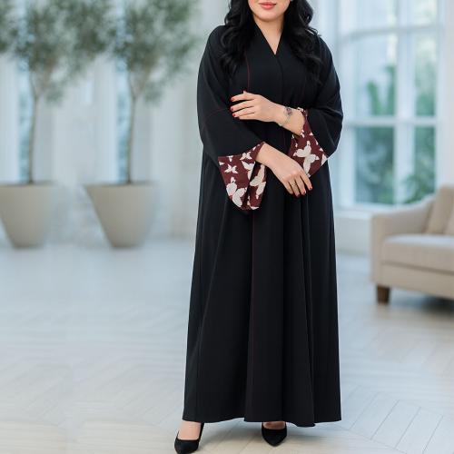 عباية ناعمة ومقفلة بطق طق مخفي  - k7 -