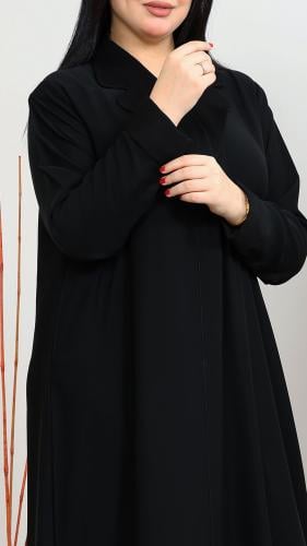 عباية مقفلة كريب نص كلوش - C10 -