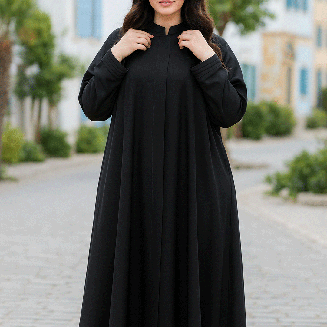 عباية كريب نص كلوش - C2 -