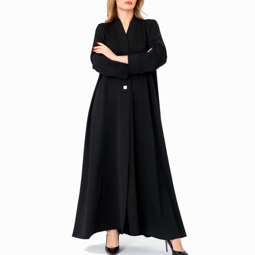 موديلات عبايات تفصيل سوداء  - 904 -