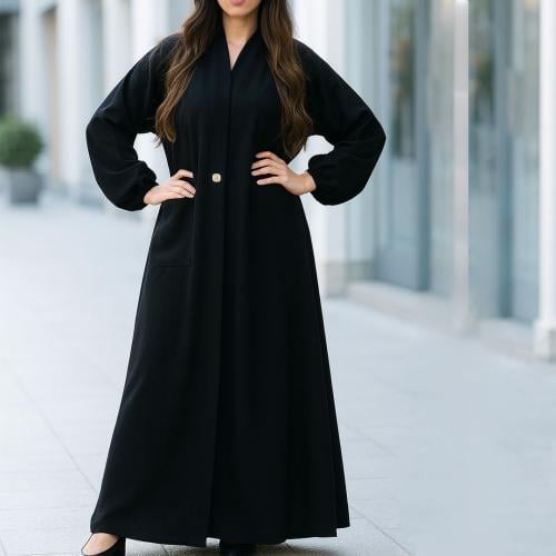 عبايات ساده خامات عملية  - 400 -