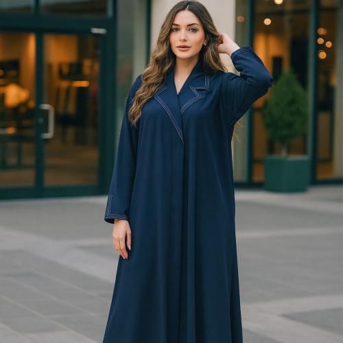 عباية كحلية فخامة نص كلوش - E7 -