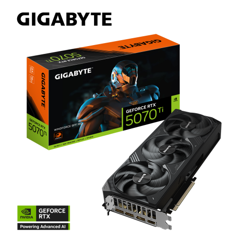 كرت شاشة قيقابايت GeForce RTX™ 5070 Ti WINDFORCE S...