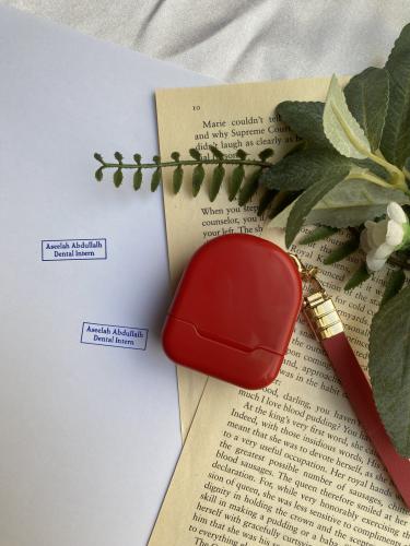 ختم ملون بتعليقة - أحمر