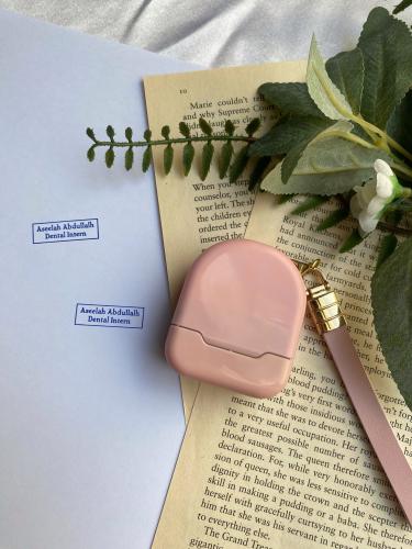 ختم ملون بتعليقة - وردي