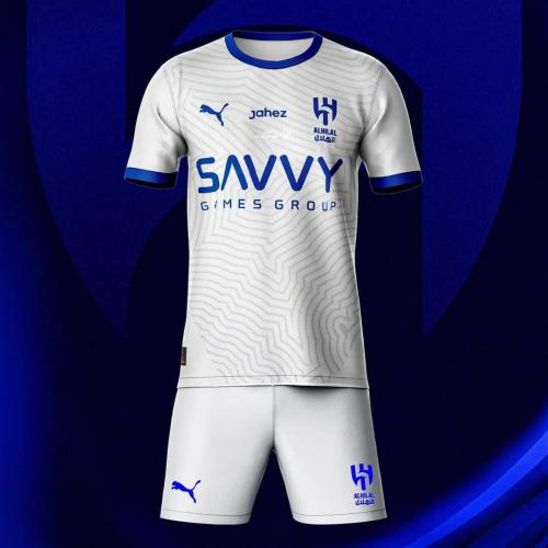 طقم نادي الهلال الأبيض تخصيص اسمك شحن لجميع مناطق السعودية رومكس