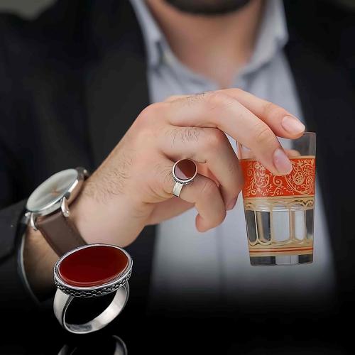 خاتم ملكي فضة بتصميم عصري